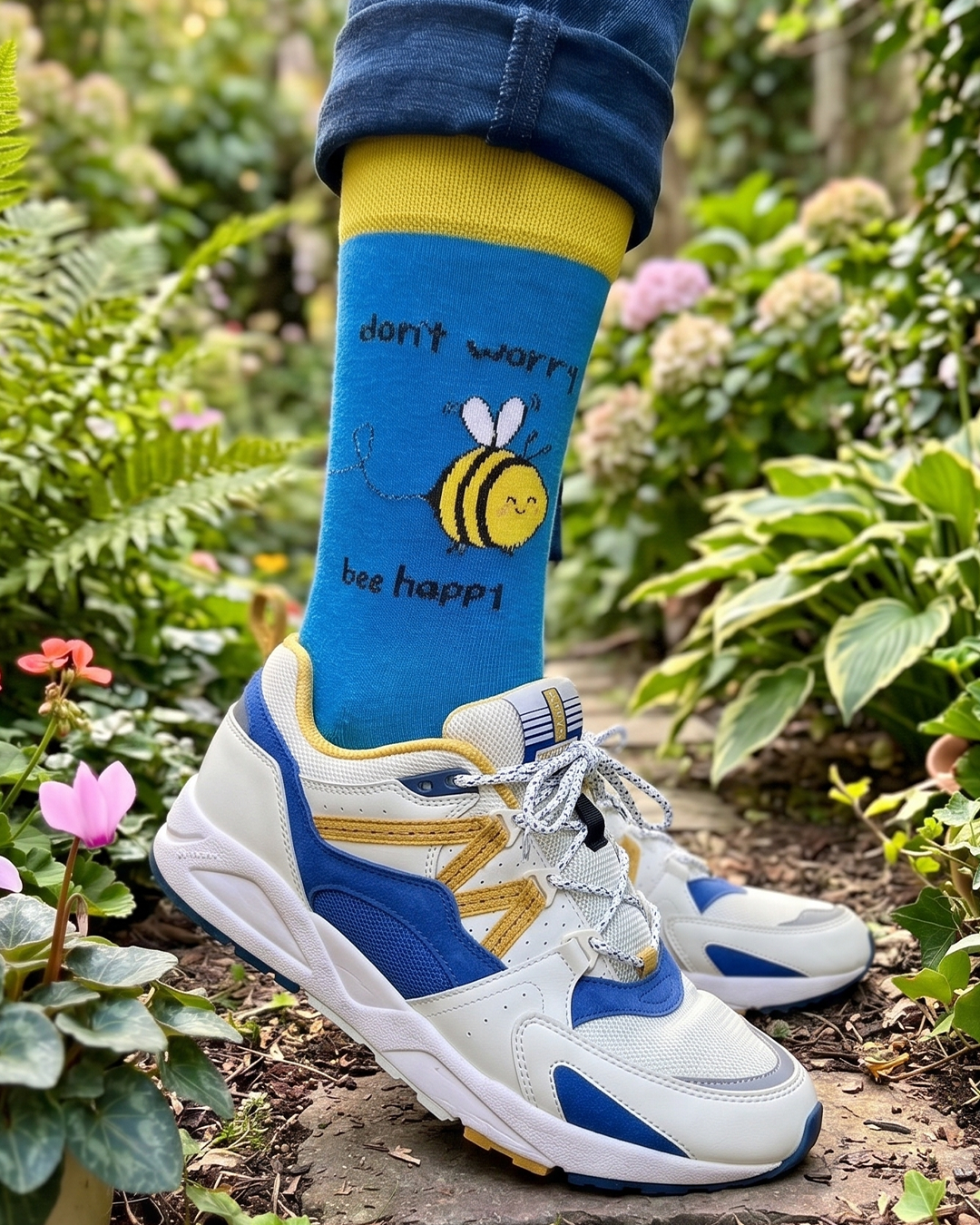 Don’t Worry Bee Happy Socks Positive Vibes Edition